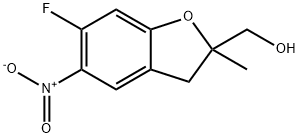 (6-Fluoro-2-methyl-5-nitro-2,3-dihydrobenzofuran-2-yl)methanol Structure