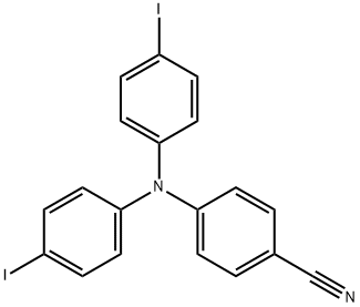 4-[bis(4-iodophenyl)amino]benzonitrile Structure