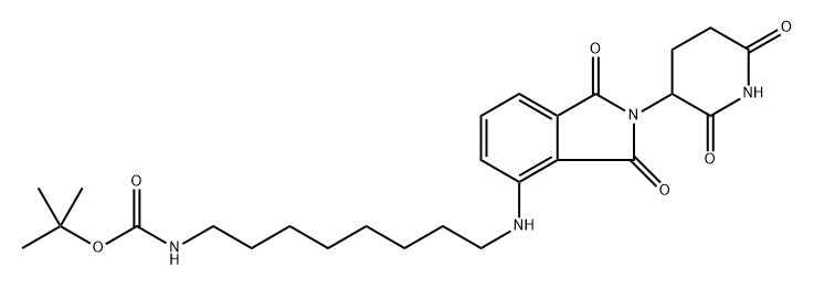 tert-butyl (8-((2-(2,6-dioxopiperidin-3-yl)-1,3-dioxoisoindolin-4-yl)amino)octyl)carbamate Structure