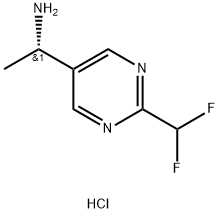 (R)-1-(2-(DIFLUOROMETHYL)PYRIMIDIN-5-YL)ETHAN-1-AMINE HCL Structure