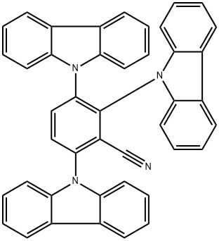 Benzonitrile, 2,3,6-tri-9H-carbazol-9-yl- Structure