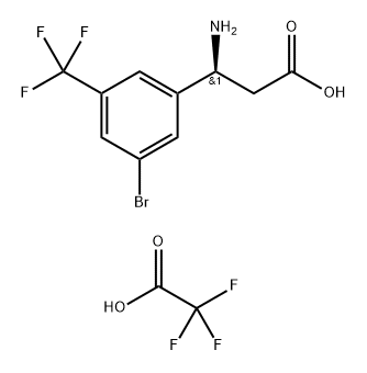 (S)-3-amino-3-(3-bromo-5-(trifluoromethyl)phenyl)propanoic acid Structure