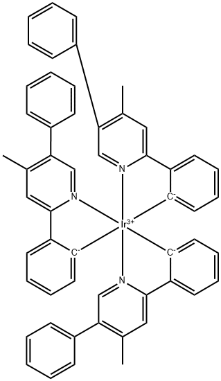 Iridium, tris[2-(4-methyl-5-phenyl-2-pyridinyl-κN)phenyl-κC]-, (OC-6-22)- Structure