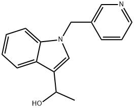 α-Methyl-1-(3-pyridinylmethyl)-1H-indole-3-methanol Structure