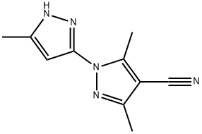 3,5,5′-Trimethyl1,3′-bi-1H-pyrazole-4-carbonitrile Structure