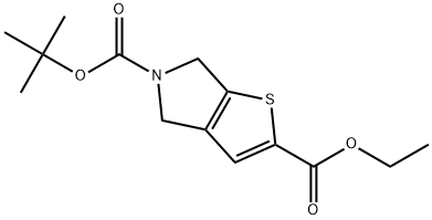 5-(tert-butyl) 2-ethyl 4,6-dihydro-5H-thieno[2,3-c]pyrrole-2,5-dicarboxylate Structure