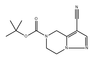 tert-butyl 3-cyano-6,7-dihydropyrazolo[1,5-a]pyrazine-5(4H)-carboxylate Structure
