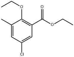 Ethyl 5-chloro-2-ethoxy-3-methylbenzoate Structure