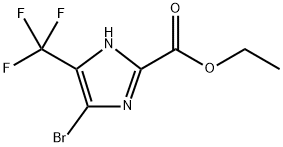 Ethyl 5-bromo-4-(trifluoromethyl)-1H-imidazole-2-carboxylate 구조식 이미지