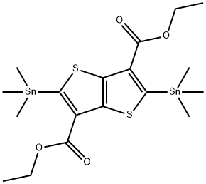 Diethyl 2,5-bis(trimethylstannyl)thieno[3,2-b]thiophene-3,6-dicarboxylate 구조식 이미지