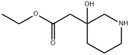 (3-Hydroxy-piperidin-3-yl)-acetic acid ethyl ester Structure