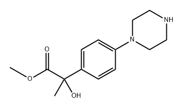 methyl 2-hydroxy-2-(4-piperazin-1-ylphenyl)propanoate Structure