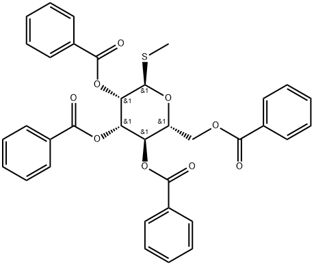 methyl 2,3,4,6-tetra-O-benzoyl-1-thio-α-D-mannopyranoside Structure
