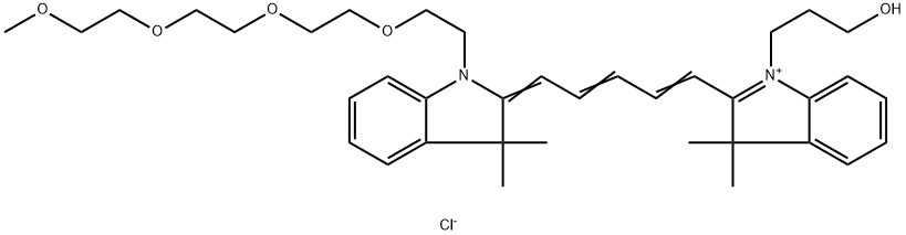 N-(m-PEG4)-N'-hydroxypropyl-Cy5 Structure