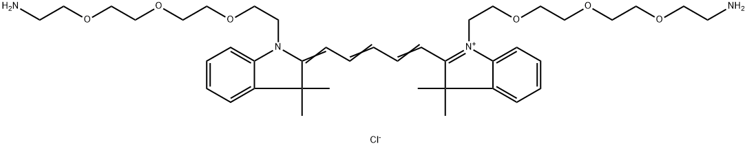 Bis-(N,N'-amine-PEG3)-Cy5 Structure