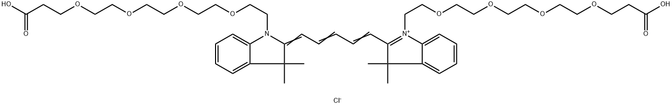 Bis-(N,N'-carboxyl-PEG4)-Cy5 Structure