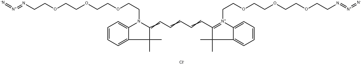 N,N'-bis-(azide-PEG3)-Cy5 Structure