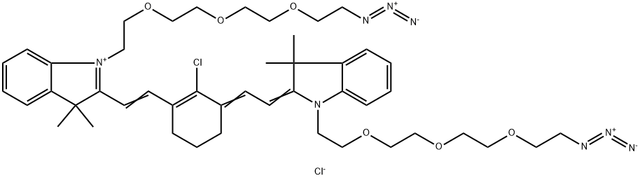 N,N'-bis-(azide-PEG3)-chlorocyclohexenyl Cy7 Structure