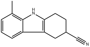 8-methyl-2,3,4,9-tetrahydro-1H-carbazole-3-carbonitrile Structure