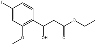 Ethyl 4-fluoro-β-hydroxy-2-methoxybenzenepropanoate Structure