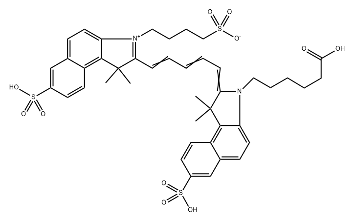 Cy5.5 Acid (tri SO3) 구조식 이미지