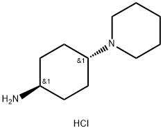 Cyclohexanamine, 4-(1-piperidinyl)-, hydrochloride (1:2), trans- Structure