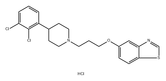 Benzothiazole, 5-[3-[4-(2,3-dichlorophenyl)-1-piperidinyl]propoxy]-, hydrochloride (1:1) Structure