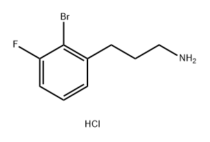 3-(2-bromo-3-fluorophenyl)propan-1-amine
hydrochloride Structure