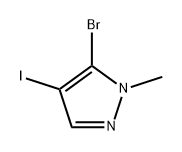 5-bromo-4-iodo-1-methyl-1H-pyrazole Structure