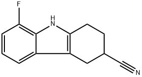 8-fluoro-2,3,4,9-tetrahydro-1H-carbazole-3-carbonitrile 구조식 이미지