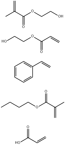 2-프로펜산,2-메틸-,부틸에스테르,에테닐벤젠중합체,2-히드록시에틸2-메틸-2-프로페노에이트,2-히드록시에틸2-프로페노에이트및2-프로페노산 구조식 이미지