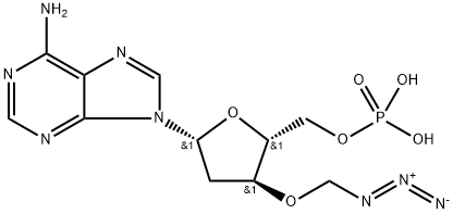 5'-Adenylic acid, 3'-O-(azidomethyl)-2'-deoxy- 구조식 이미지