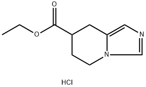 Imidazo[1,5-a]pyridine-7-carboxylic acid, 5,6,7,8-tetrahydro-, ethyl ester, hydrochloride (1:1) Structure