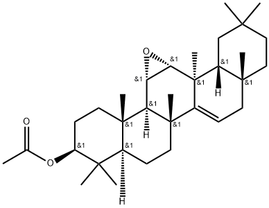 11α,12α-Epoxy-13α-methyl-27-noroleana-14-ene-3β-ol acetate 구조식 이미지