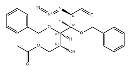D-Glucose, 2-azido-2-deoxy-3,4-bis-O-(phenylMethyl)-, 6-acetate Structure