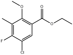 Ethyl 5-chloro-4-fluoro-2-methoxy-3-methylbenzoate Structure