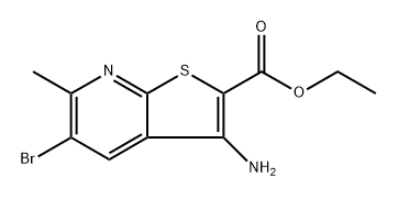 ethyl 3-amino-5-bromo-6-methylthieno[2,3-b]pyridine-2-carboxylate Structure