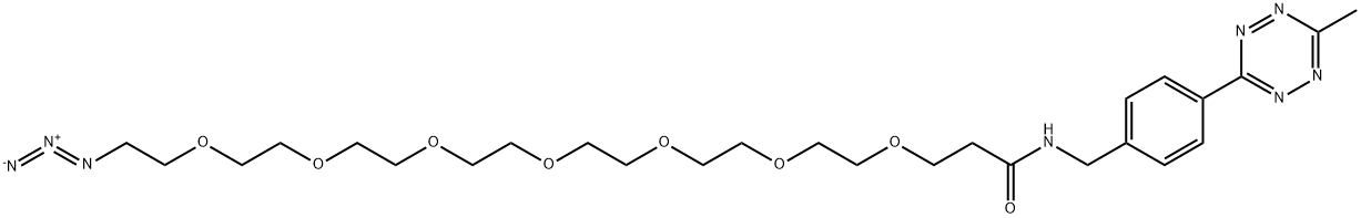Methyltetrazine-amido-PEG7-azide Structure