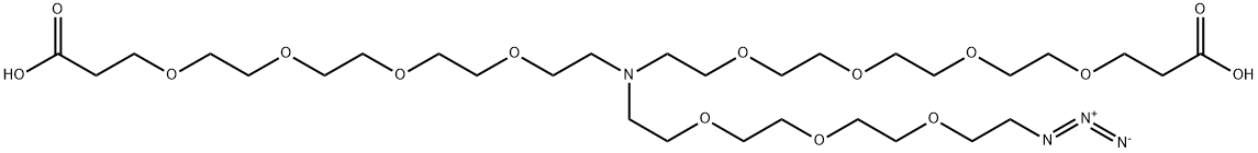 N-(Azido-PEG3)-N-bis(PEG4-acid) Structure