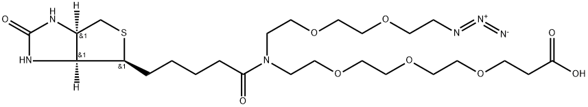 N-(Azido-PEG2)-N-Biotin-PEG3-acid Structure