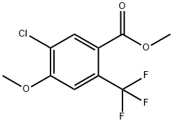 Methyl 5-chloro-4-methoxy-2-(trifluoromethyl)benzoate 구조식 이미지