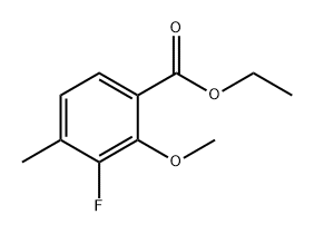 ethyl 3-fluoro-2-methoxy-4-methylbenzoate 구조식 이미지