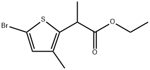 2-Thiopheneacetic acid, 5-bromo-α,3-dimethyl-, ethyl ester Structure