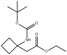 ethyl 2-(1-(tert-butoxycarbonyl)cyclobutyl)acetate Structure