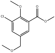 methyl 3-chloro-2-methoxy-5-(methoxymethyl)benzoate Structure