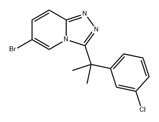 6-bromo-3-(2-(3-chlorophenyl)propan-2-yl)-[1,2,4]triazolo[4,3-a]pyridine Structure