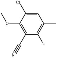 3-Chloro-6-fluoro-2-methoxy-5-methylbenzonitrile Structure