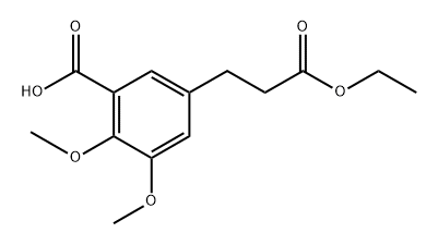 5-(3-ethoxy-3-oxopropyl)-2,3-dimethoxybenzoic acid Structure