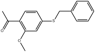 1-[2-Methoxy-4-[(phenylmethyl)thio]phenyl]ethanone Structure