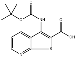 3-((tert-Butoxycarbonyl)amino)thieno[2,3-b]pyridine-2-carboxylic acid Structure